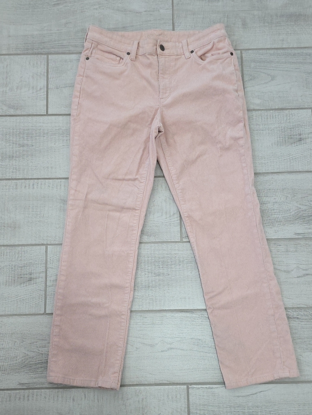 Lands End Corduroy Women's  Size 10 Light Pink Straight Leg Fall Casual